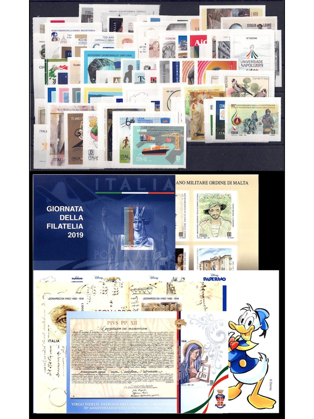 ITALIA 2019 Annata completa 73v + 5 BF MNH**