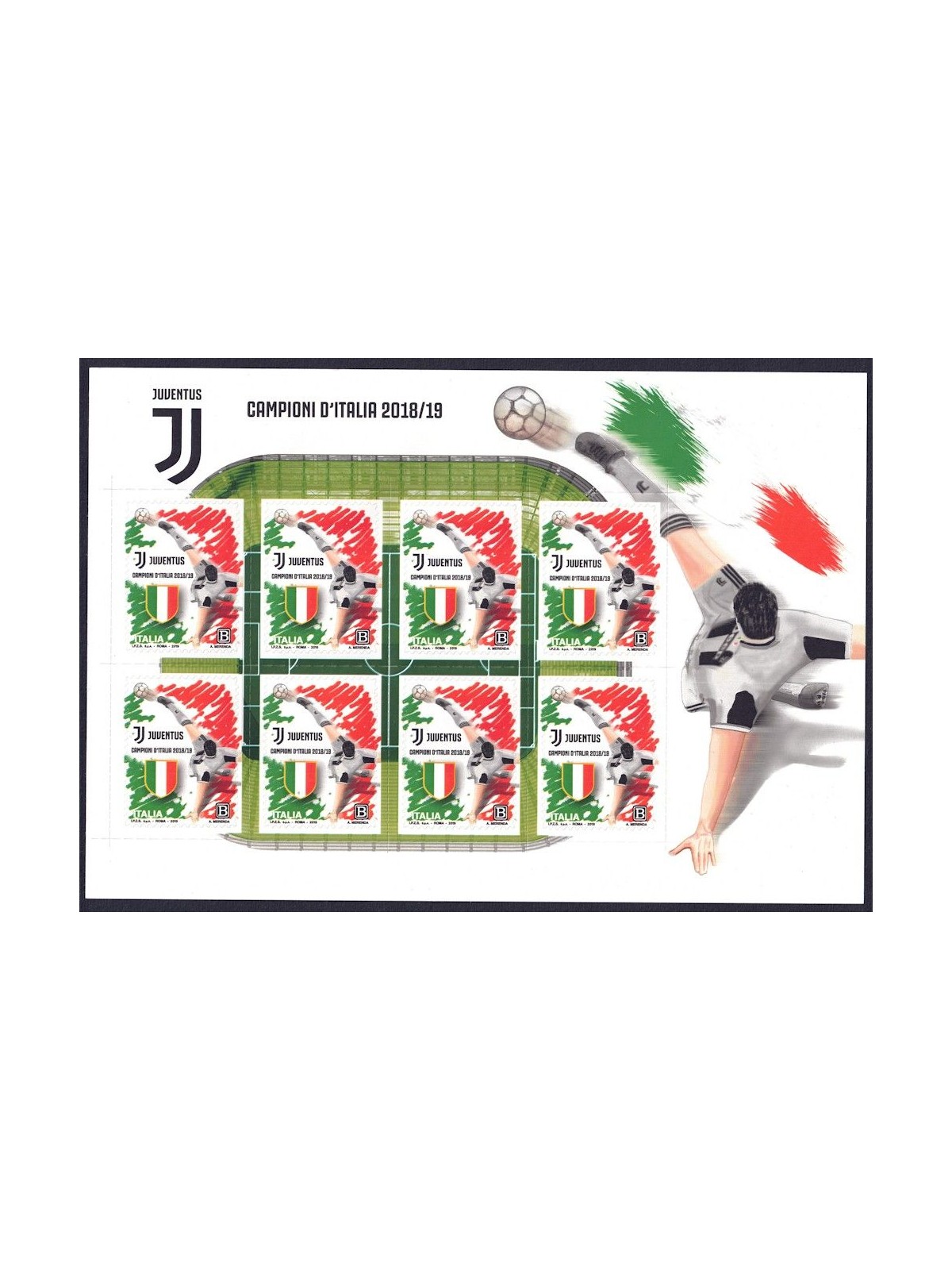 ITALIA 2019 Juventus Campione d'Italia MF MNH**