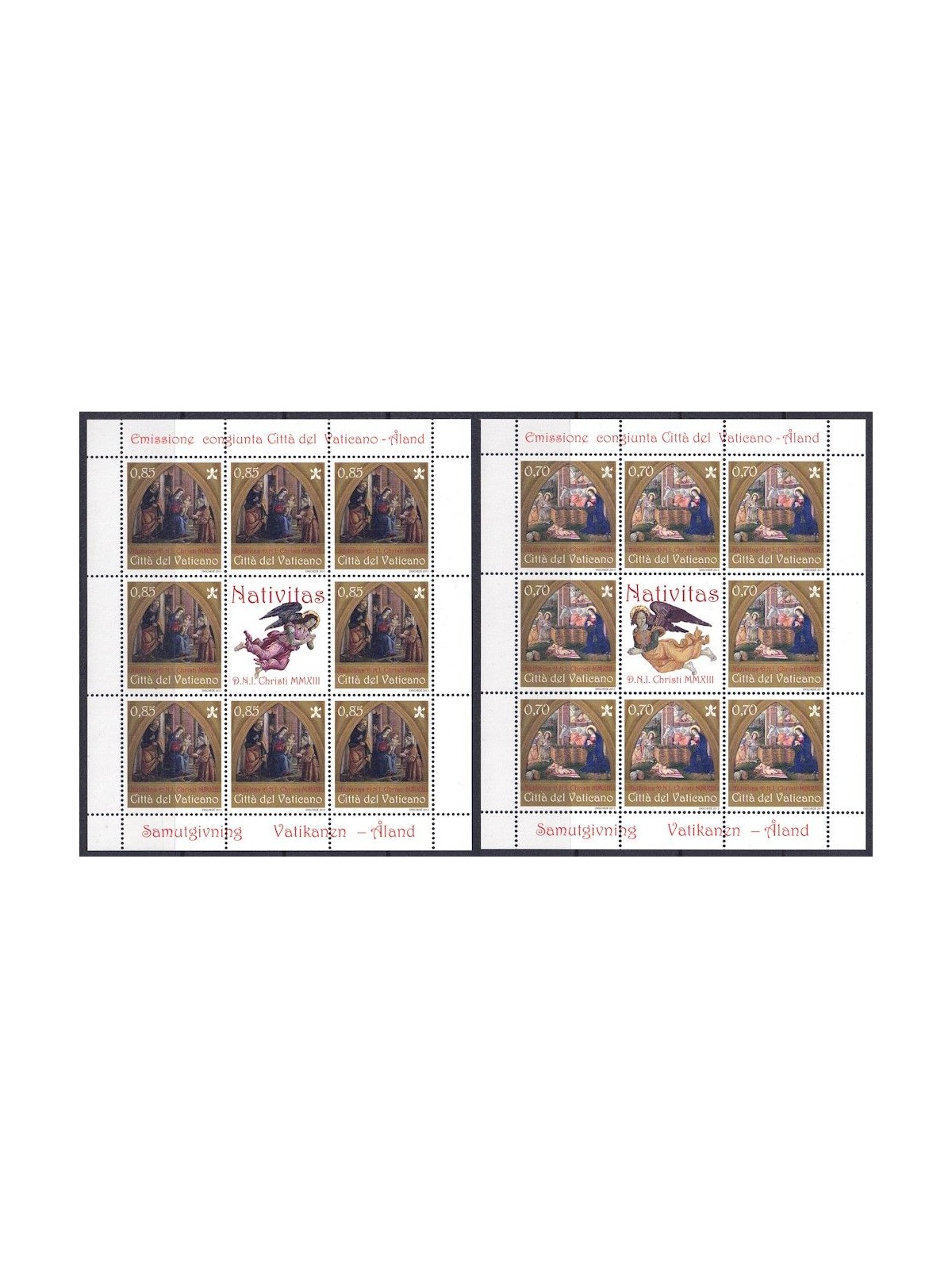 VATICAN 2013 Christmas 2 m/s MNH**
