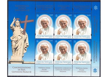VATICAN 2014 Canonization of Pope John Paul II m/s MNH**