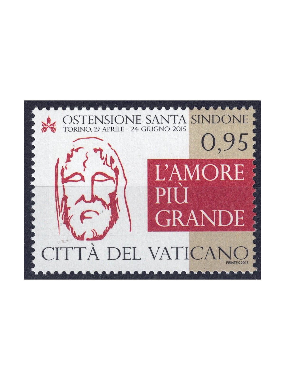 VATICAN 2015 Exposition of the Holy Shroud MNH**
