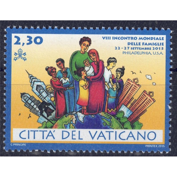 VATICANO 2015 Incontro mondiale delle famiglie MNH**