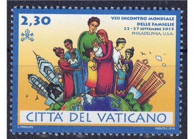 VATICANO 2015 Incontro mondiale delle famiglie MNH**