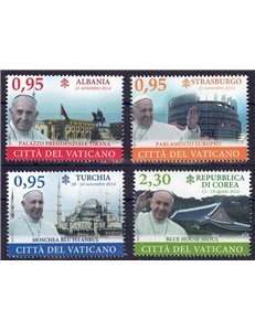 VATICAN 2015 Pope's Travels 4v MNH**