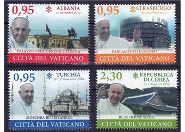 VATICAN 2015 Pope's Travels 4v MNH**
