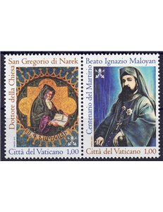 VATICAN 2015 Ignatius Maloyan and St. Gregory of Narek 2v MNH**