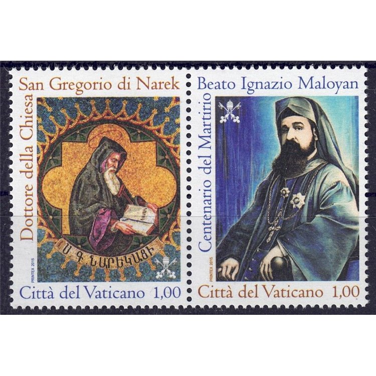 VATICAN 2015 Ignatius Maloyan and St. Gregory of Narek 2v MNH**