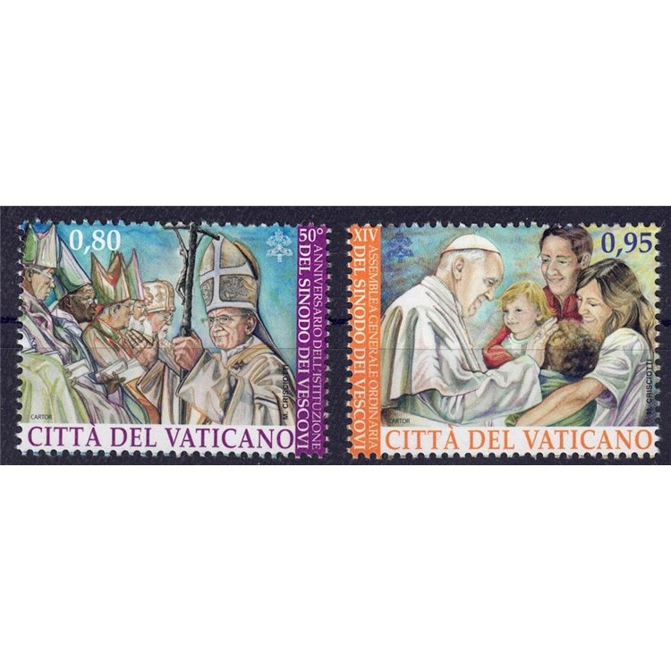 VATICANO 2015 Sinodo dei Vescovi 2v MNH**