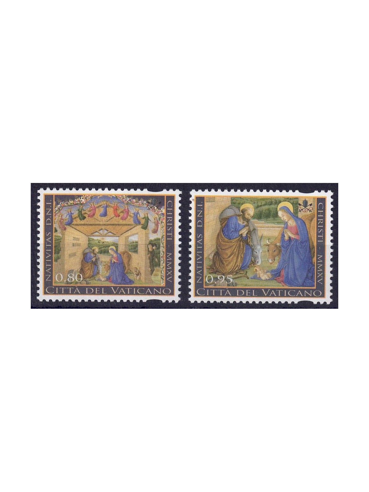 VATICAN 2015 Christmas 2v MNH**