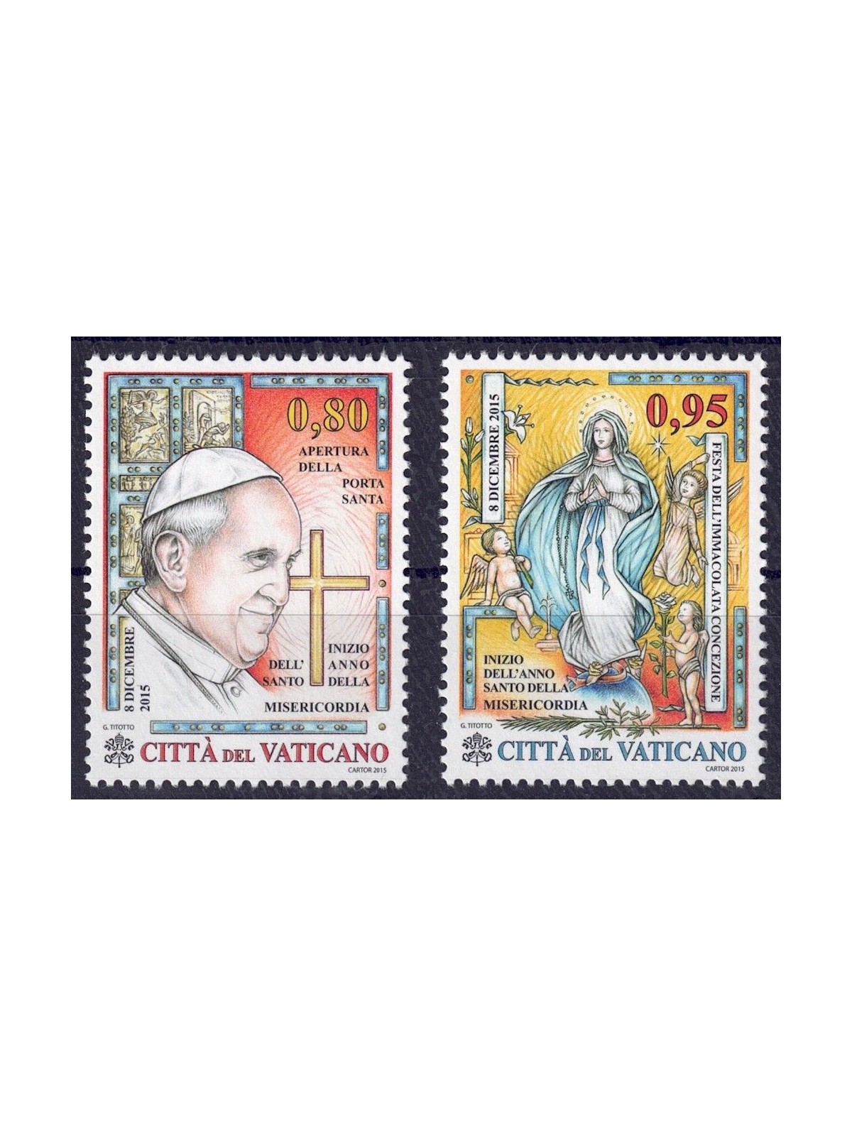 VATICANO 2015 Anno della Misericordia 2v MNH**