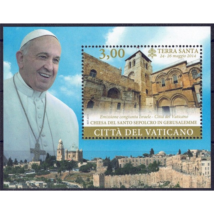 VATICAN 2015 Pope's Trip to the Holy Land s/s MNH**