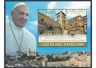 VATICAN 2015 Pope's Trip to the Holy Land s/s MNH**