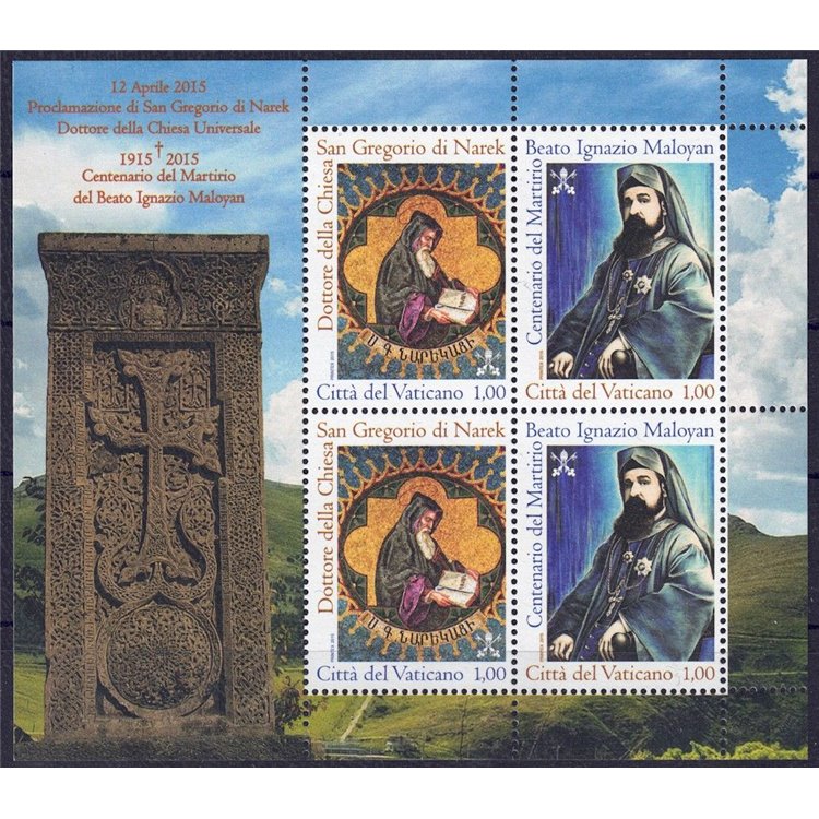 VATICANO 2015 Ignazio Maloyan e S. Gregorio di Narek MF MNH**
