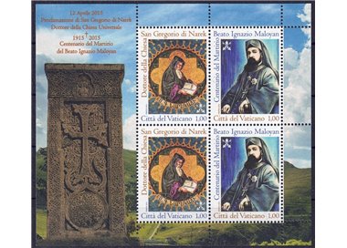 VATICAN 2015 Ignatius Maloyan and St. Gregory of Narek m/s MNH**
