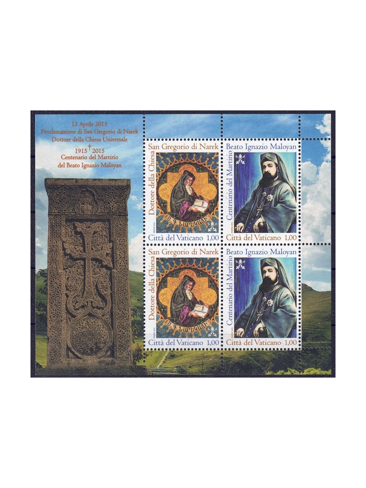 VATICANO 2015 Ignazio Maloyan e S. Gregorio di Narek MF MNH**