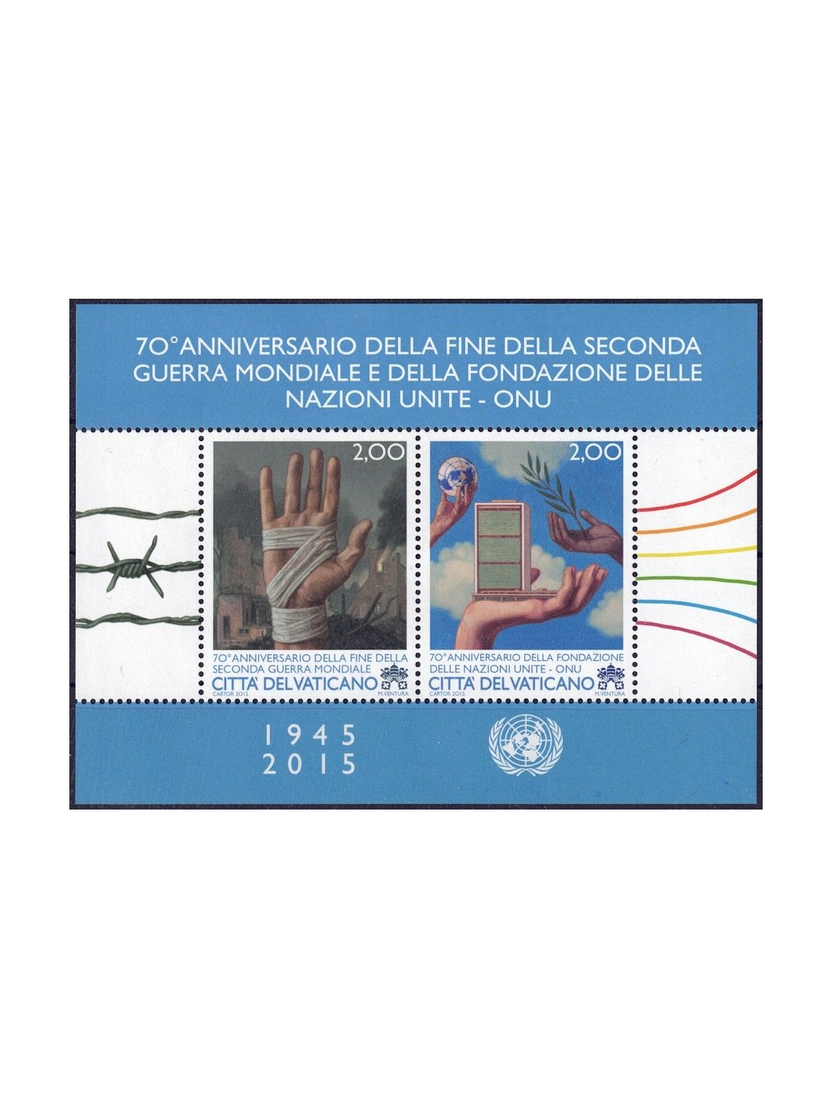 VATICAN 2015 Second World War s/s MNH**