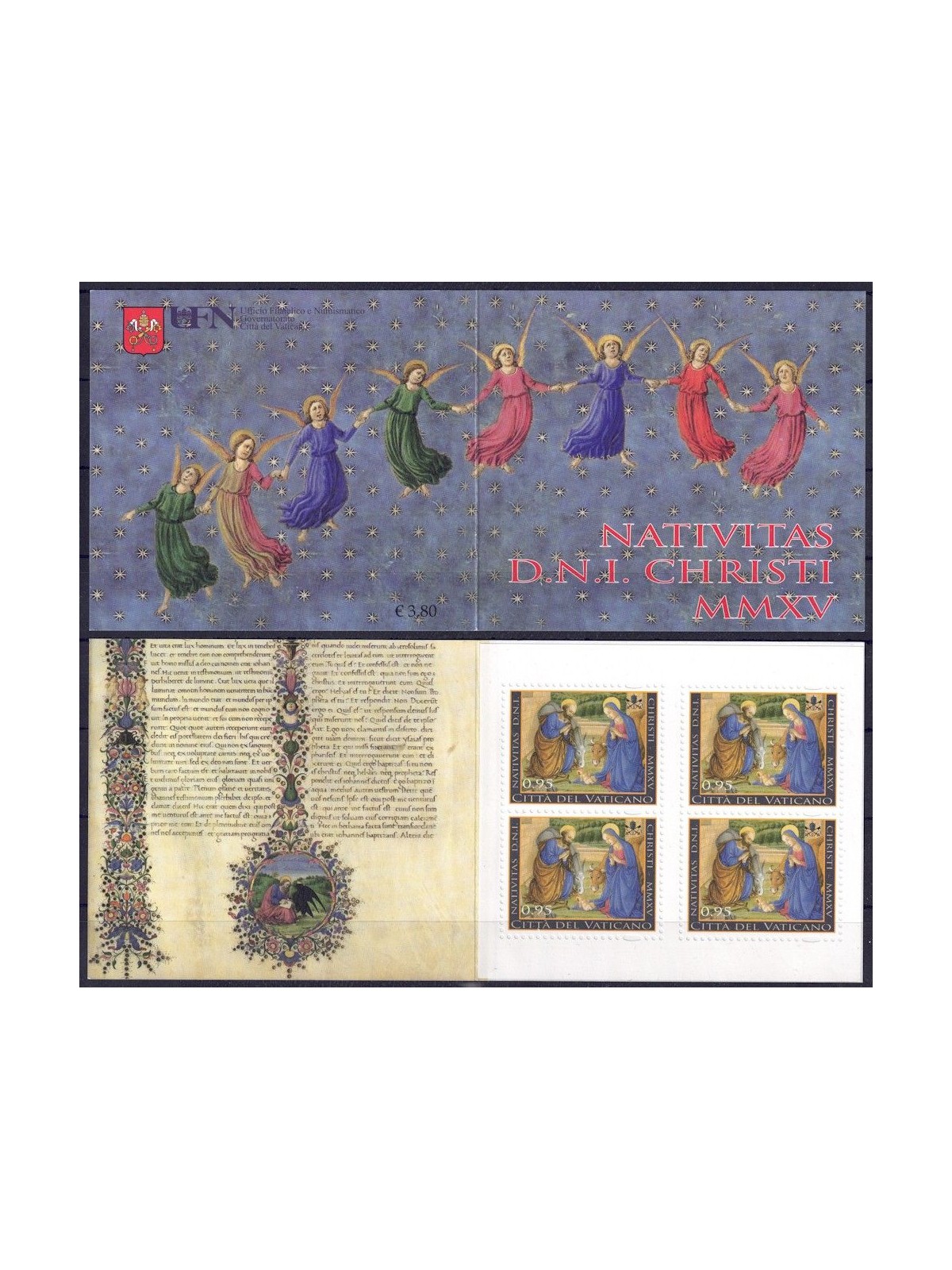 VATICAN 2015 Christmas booklet MNH**