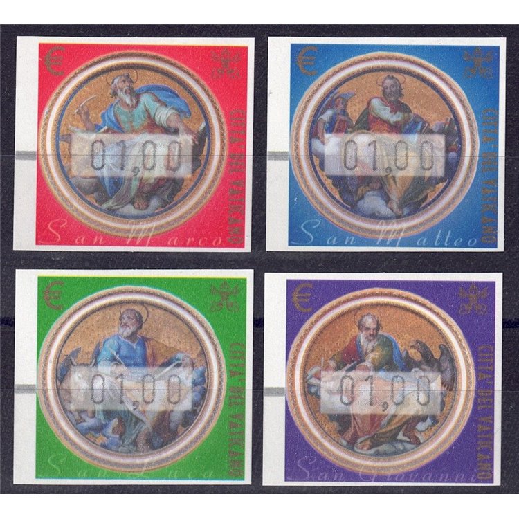 VATICAN 2002 Automatic 1.00 (silk threads) 4v MNH**