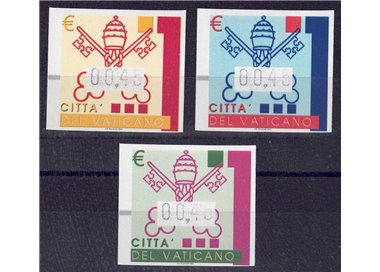 VATICAN 2004 Emblem, automatic stamps (variety) 3v MNH**