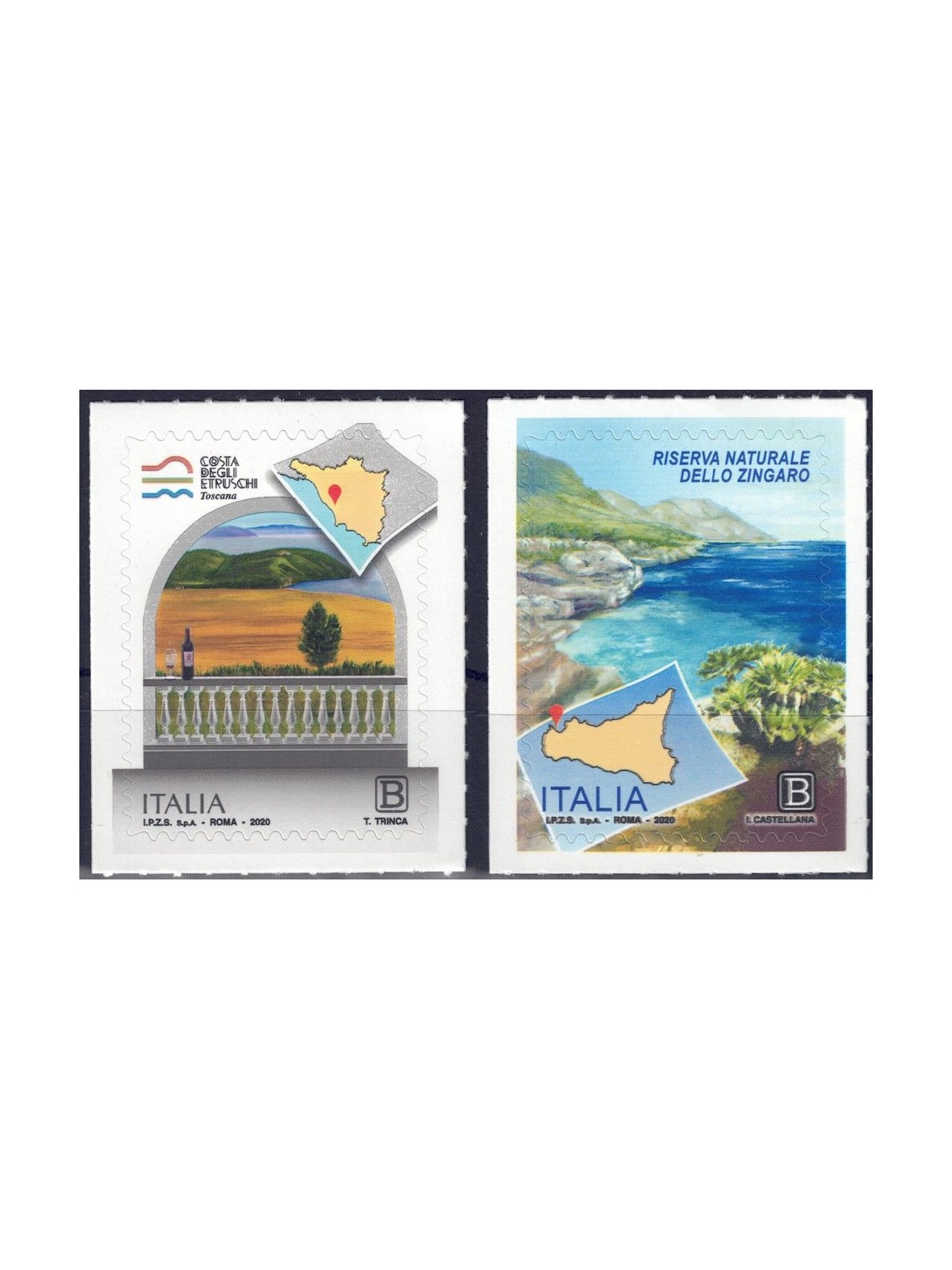ITALIA 2020 Costa degli Etruschi e Riserva dello Zingaro 2v MNH**