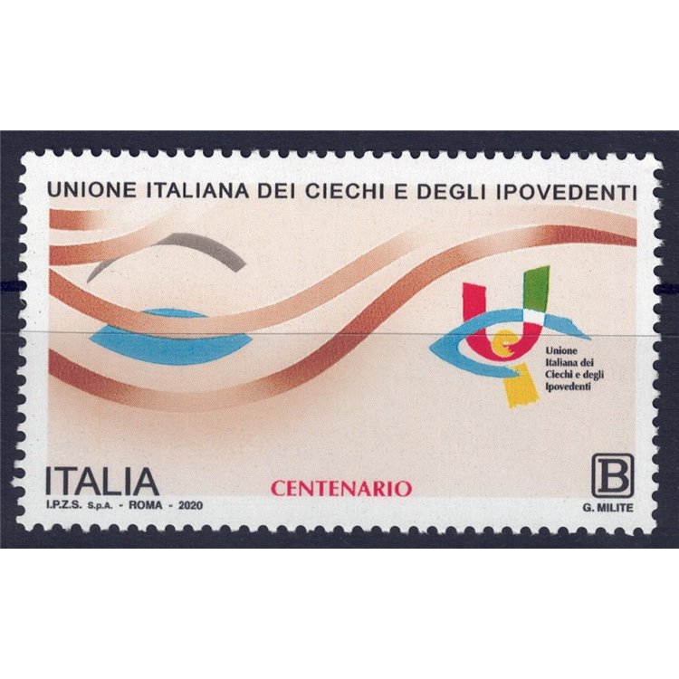 ITALY 2020 Italian Union of the Blind and Visually Impaired MNH**