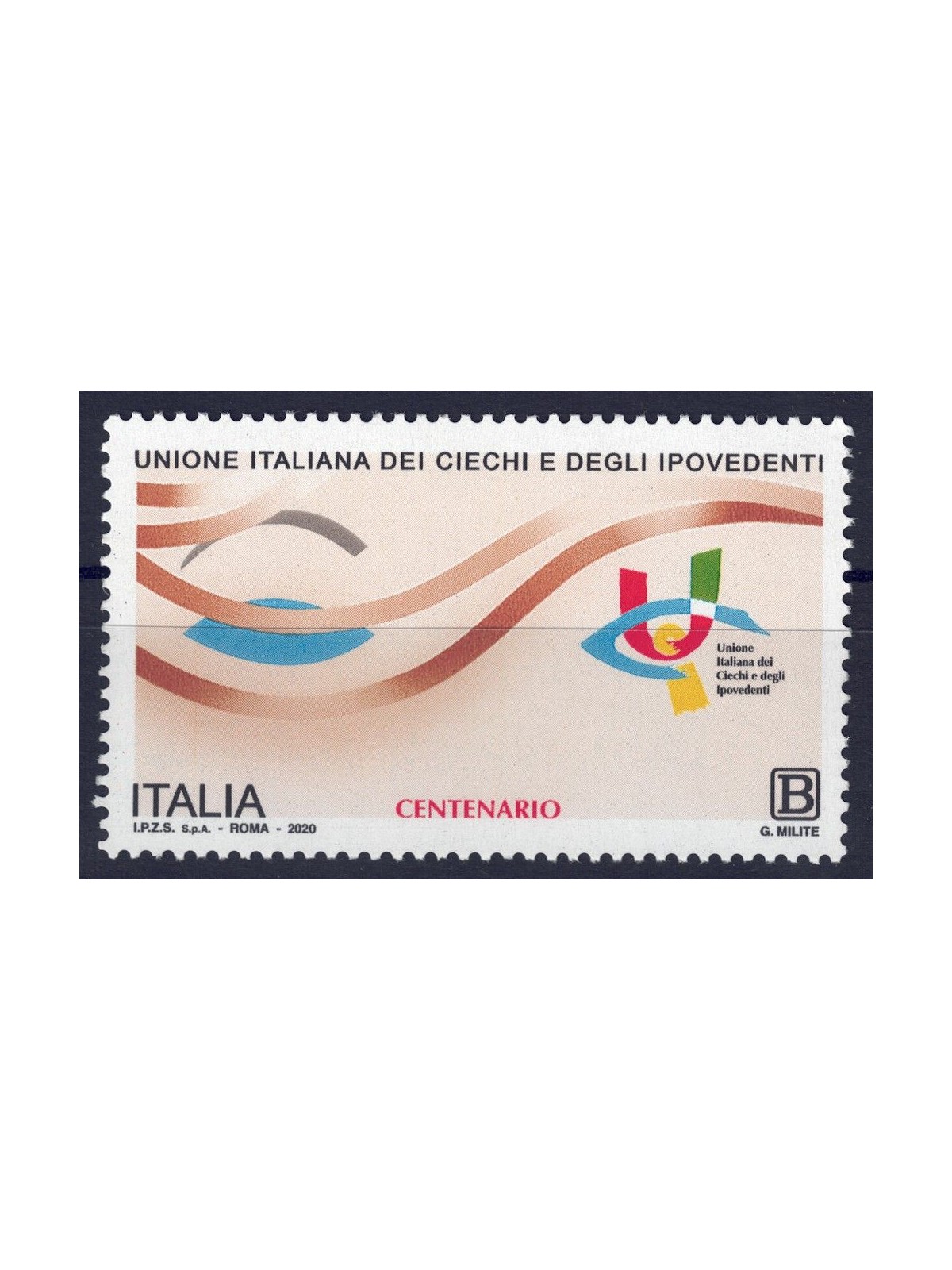 ITALY 2020 Italian Union of the Blind and Visually Impaired MNH**