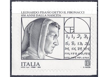 ITALY 2020 Leonardo Pisano (Fibonacci) MNH**