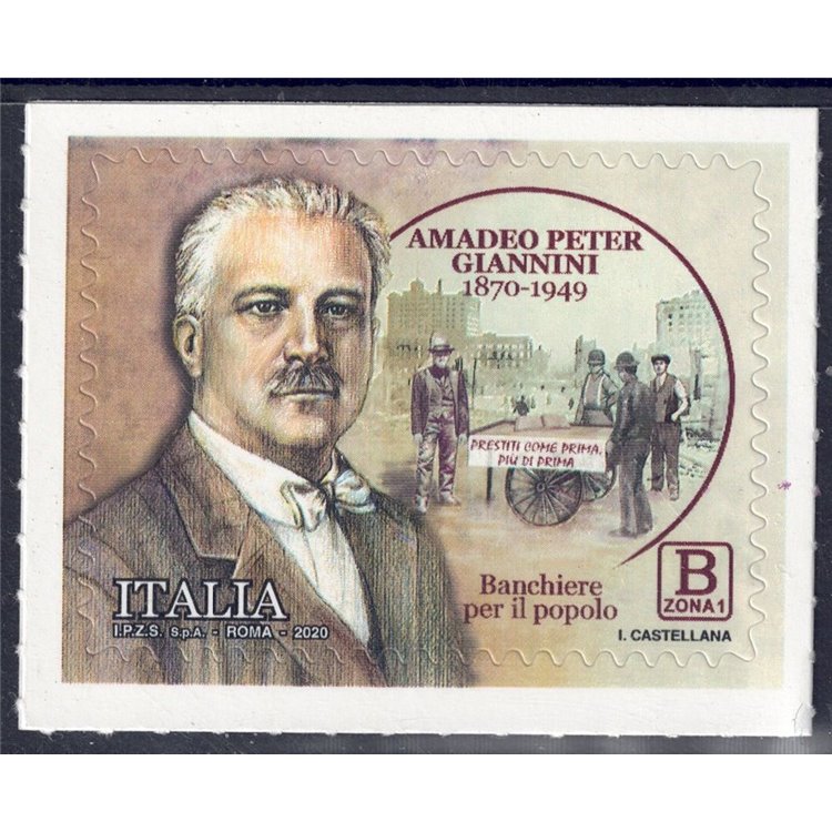 ITALIA 2020 Amadeo Peter Giannini MNH**