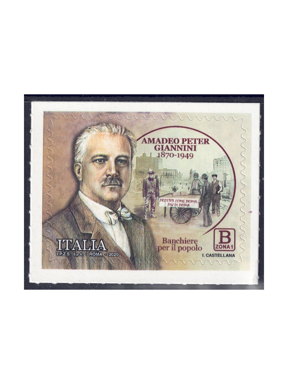 ITALIA 2020 Amadeo Peter Giannini MNH**