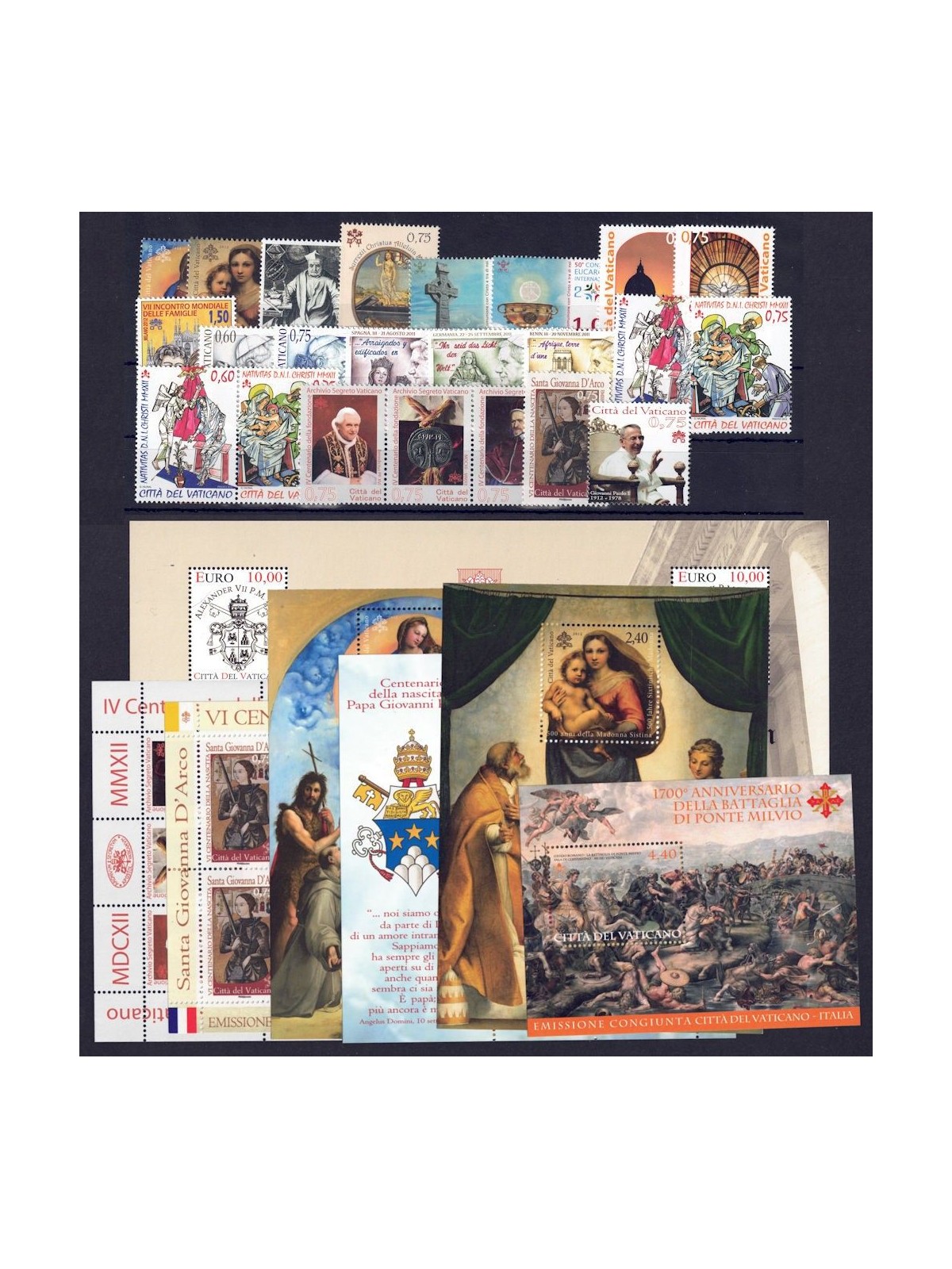 VATICANO 2012 Annata Completa 23v + 7 BF MNH**