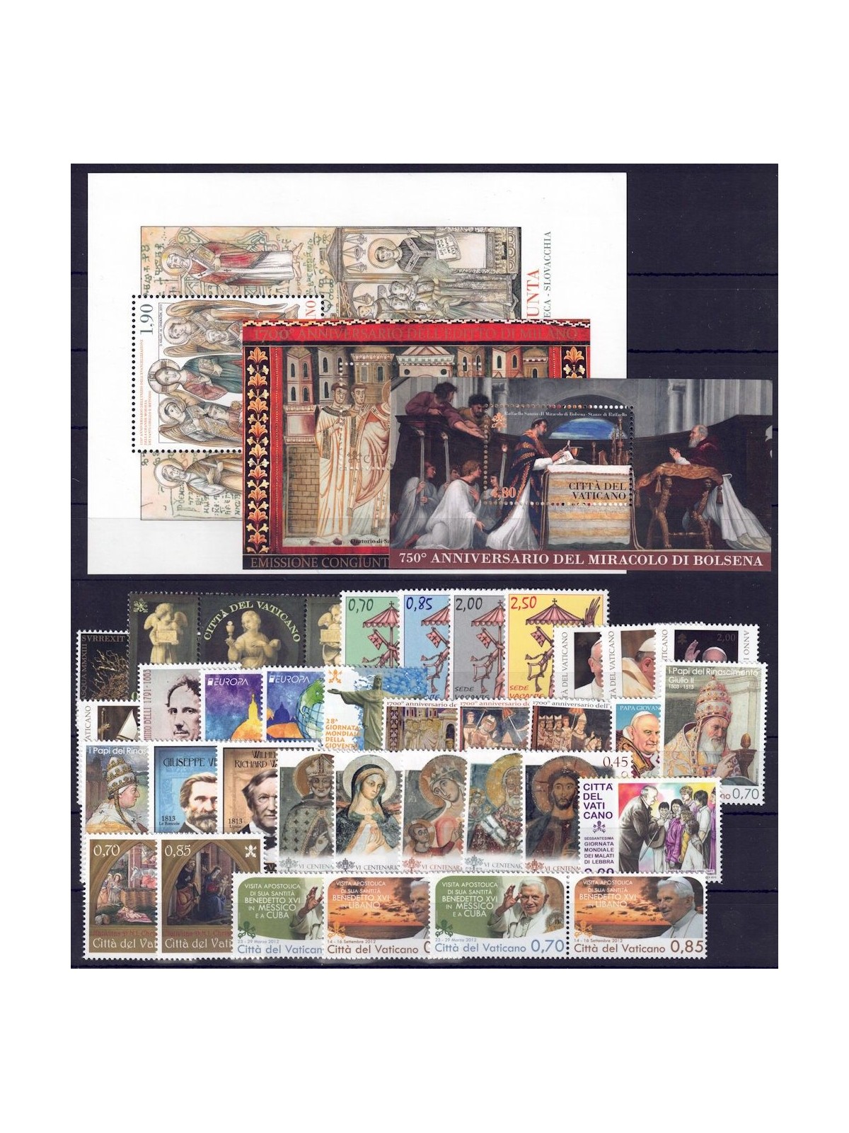 VATICANO 2013 Annata Completa 36v + 3 BF MNH**