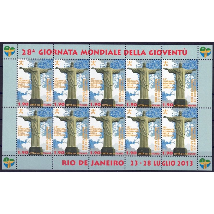 VATICAN 2013 World Youth Day m/s MNH**