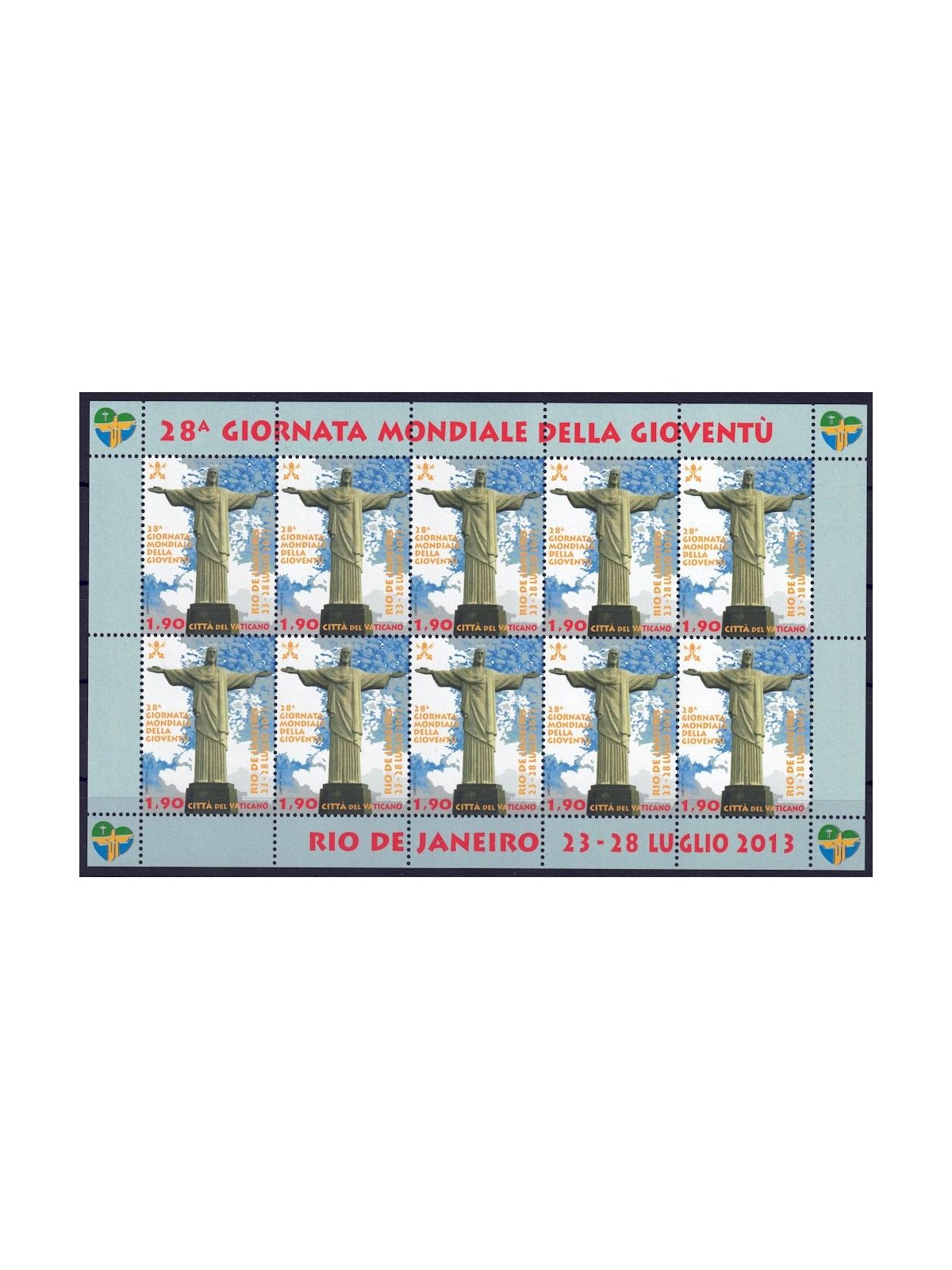 VATICANO 2013 Giornata mondiale della gioventù MF MNH**