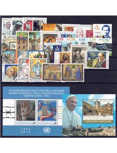 VATICAN 2015 Complete Year 29v + 2 s/s MNH**