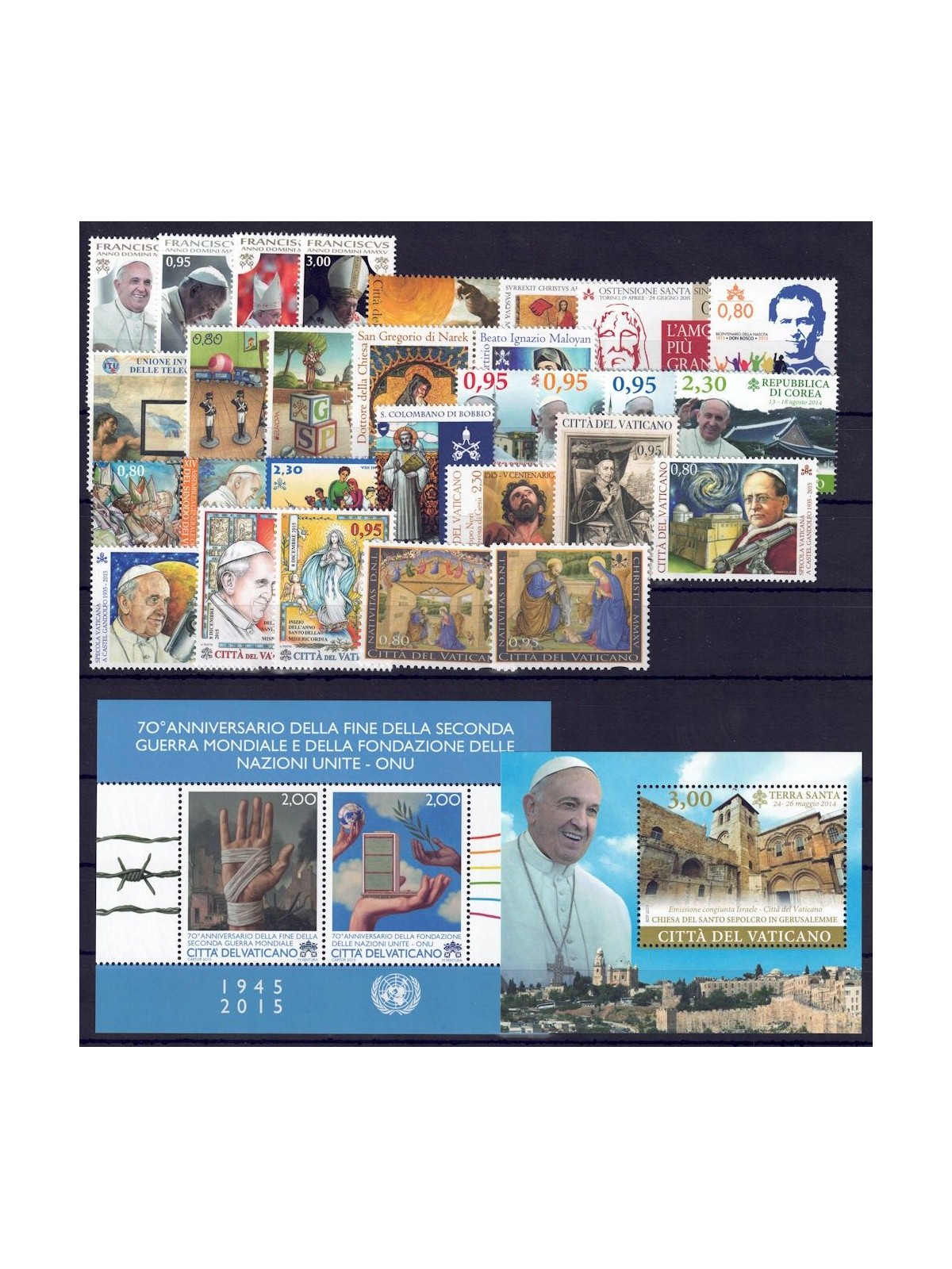 VATICAN 2015 Complete Year 29v + 2 s/s MNH**