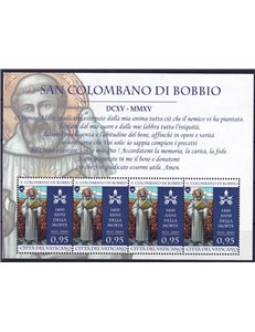 VATICAN 2015 St. Columbanus of Bobbio m/s MNH**