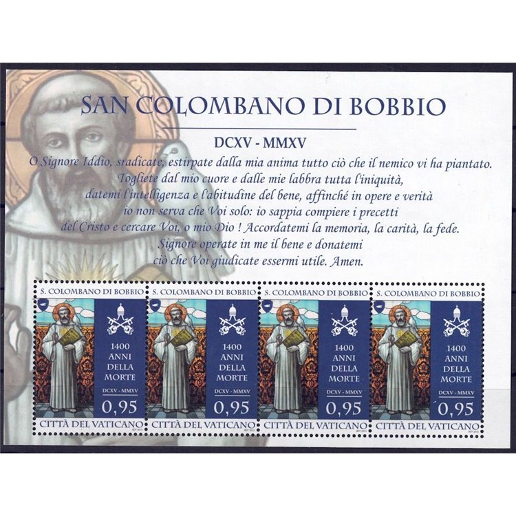 VATICANO 2015 San Colombano di Bobbio MF MNH**