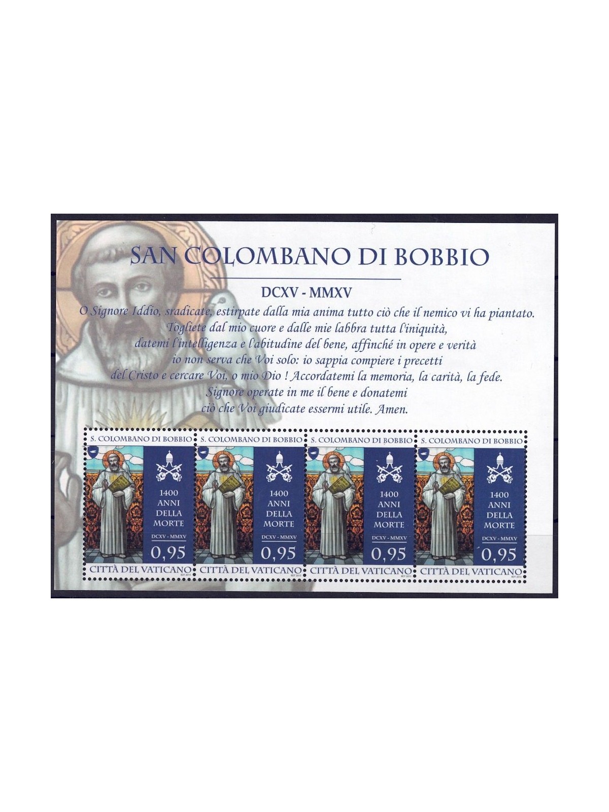 VATICANO 2015 San Colombano di Bobbio MF MNH**
