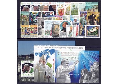 VATICAN 2016 Complete Year 28v + 3 s/s MNH**