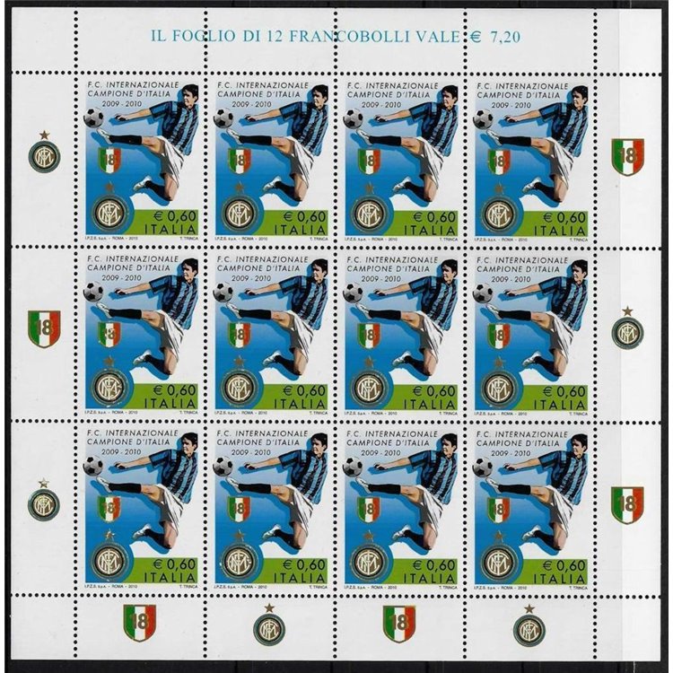 ITALIA 2010 Inter campione d'Italia MF MNH**