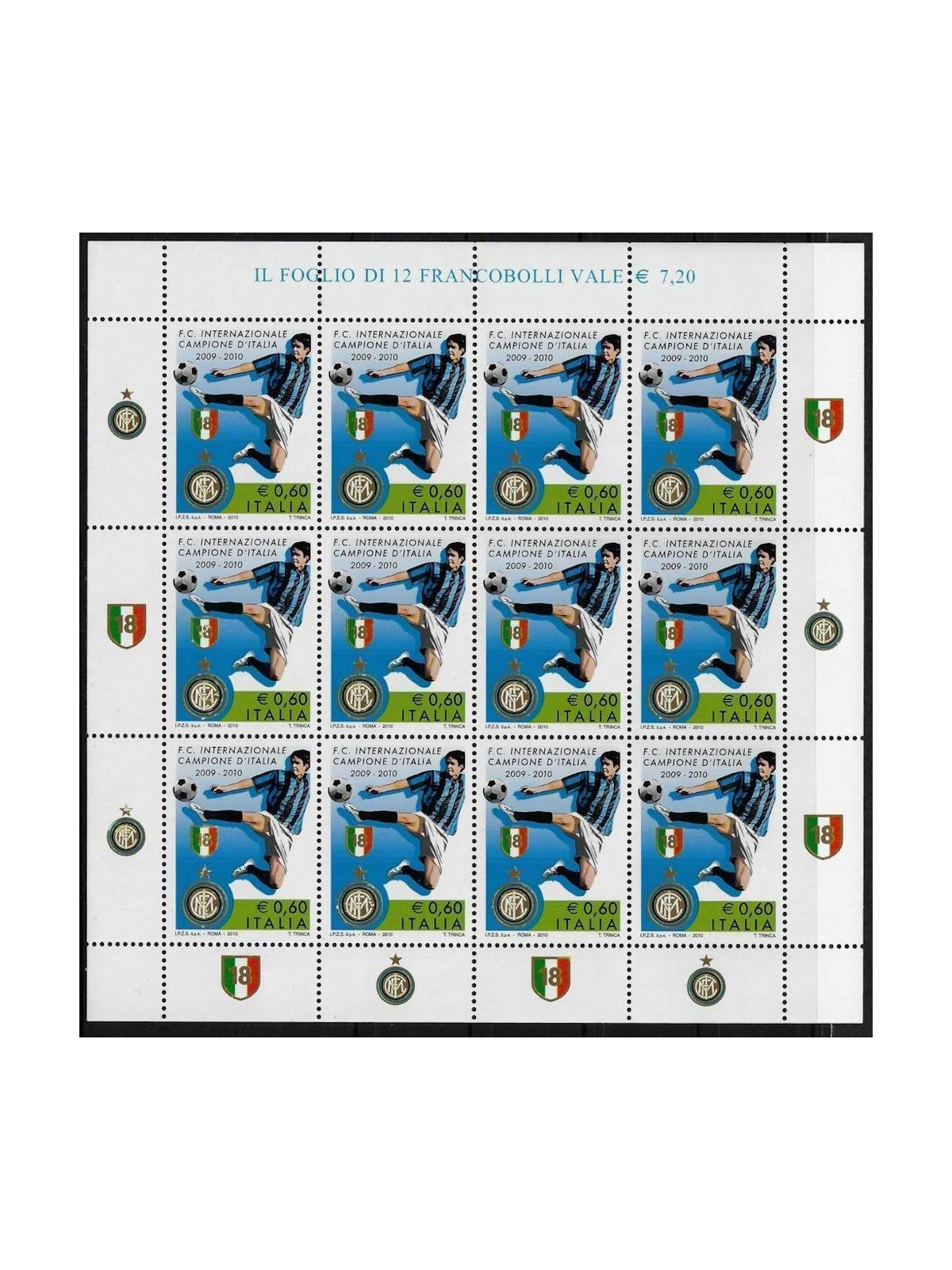 ITALIA 2010 Inter campione d'Italia MF MNH**