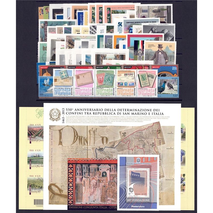 ITALIA 2013 Annata Completa 67v + 4 BF MNH**