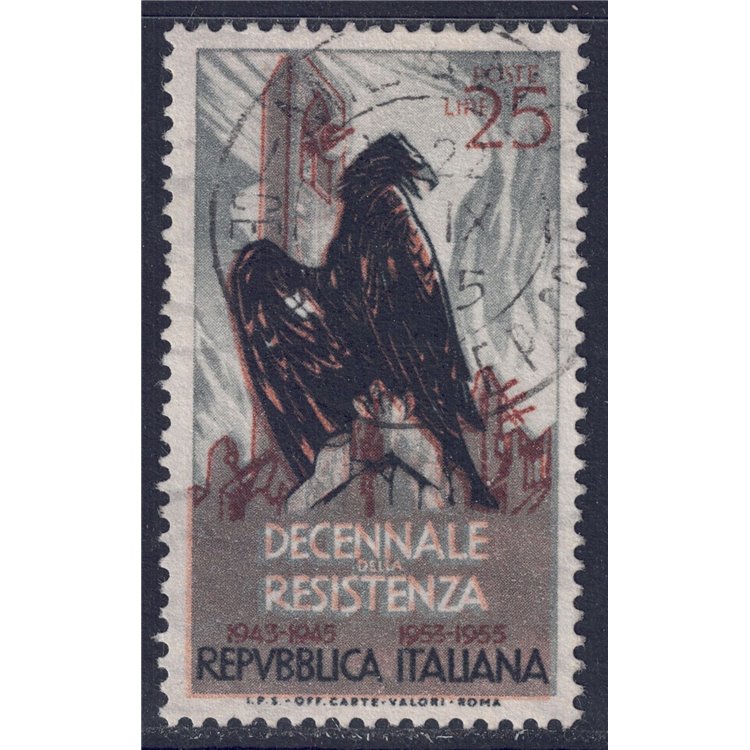 ITALIA 1954 Anniversario Resistenza (2ª tiratura) us