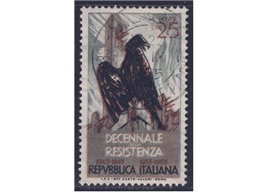 ITALIA 1954 Anniversario Resistenza (2ª tiratura) us