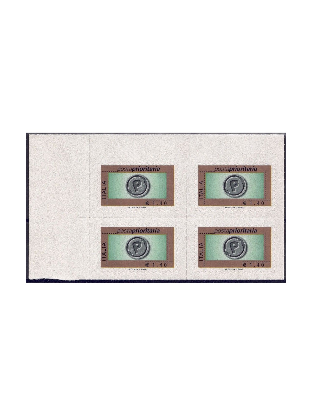 ITALIA 2007 Posta prioritaria € 1,40 (in quartina) MNH**