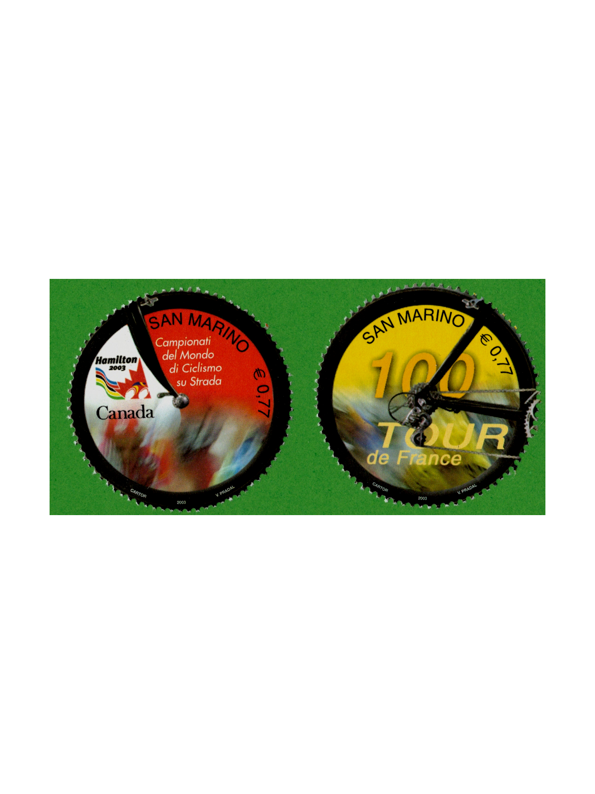 SAN MARINO 2003 Cycling, Tour de France 2v MNH**