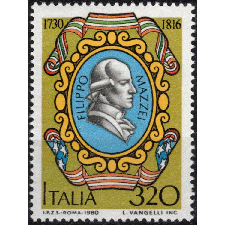 ITALIA 1980 Filippo Mazzei MNH**