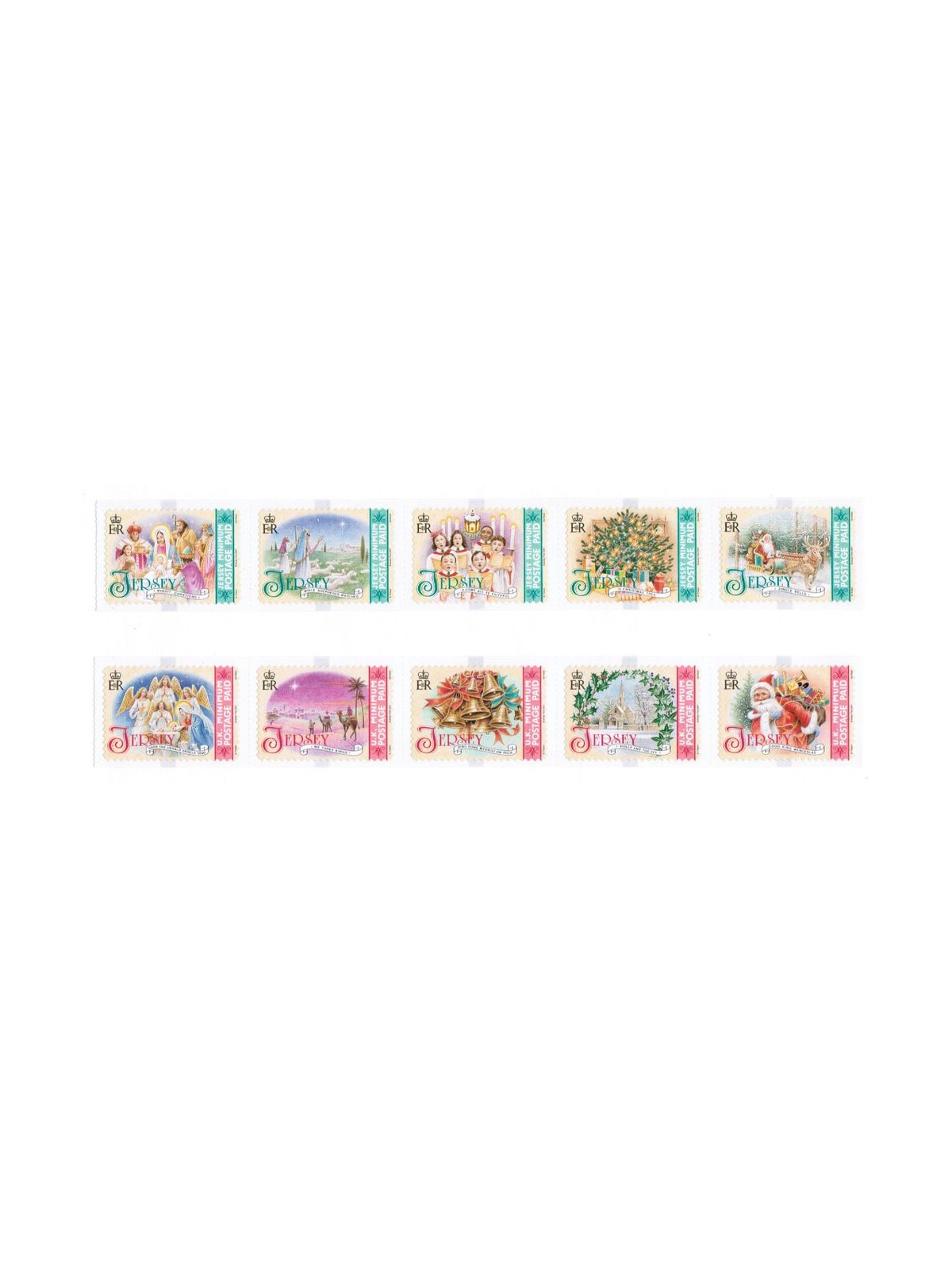 JERSEY 2007 Natale 10v MNH**