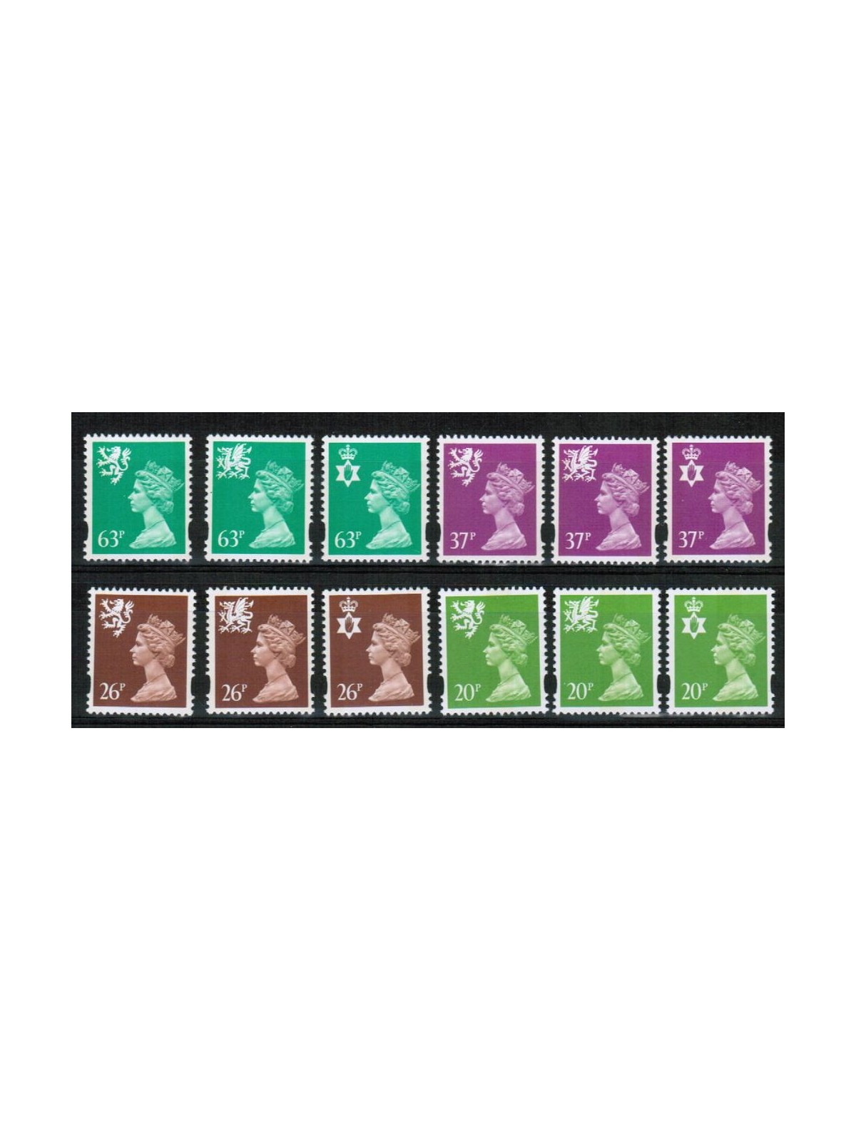 GREAT BRITAIN 1996 Regional Emblems 12v MNH**