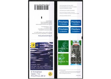 SVEZIA 2001 Europa LB MNH**